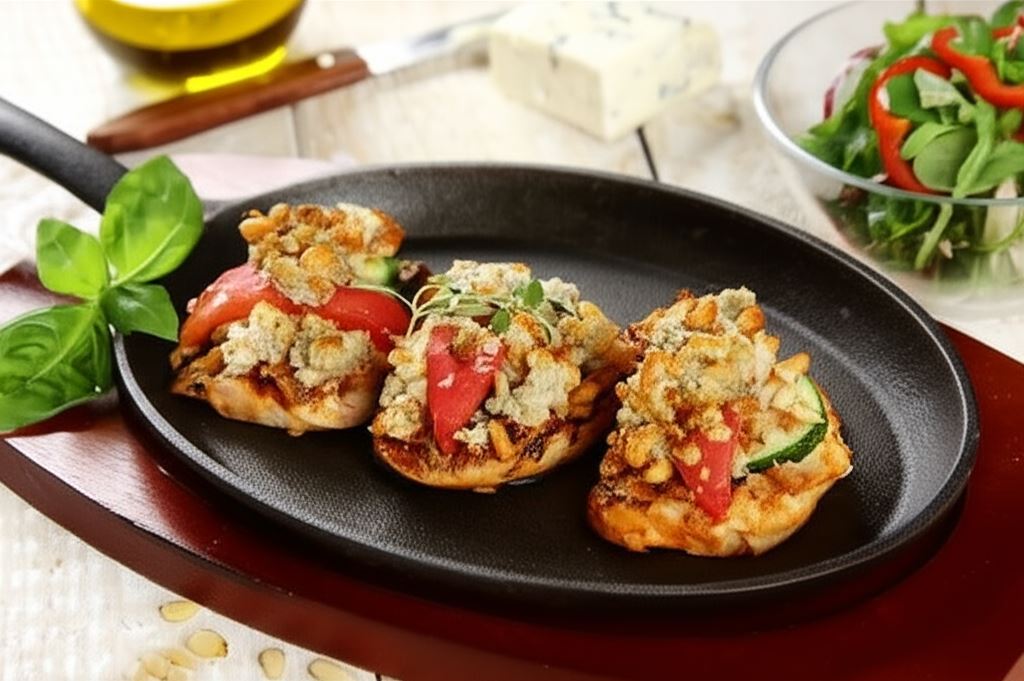 Soczyste polędwiczki wieprzowe zapiekane z niebieskim serem