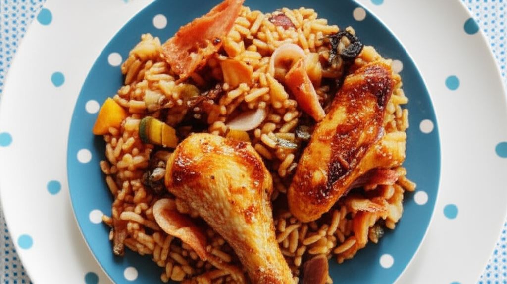 Soczysty kurczak z ryżowym ratatouille