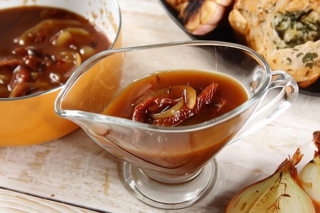 Sos cebulowy z suszonymi pomidorami