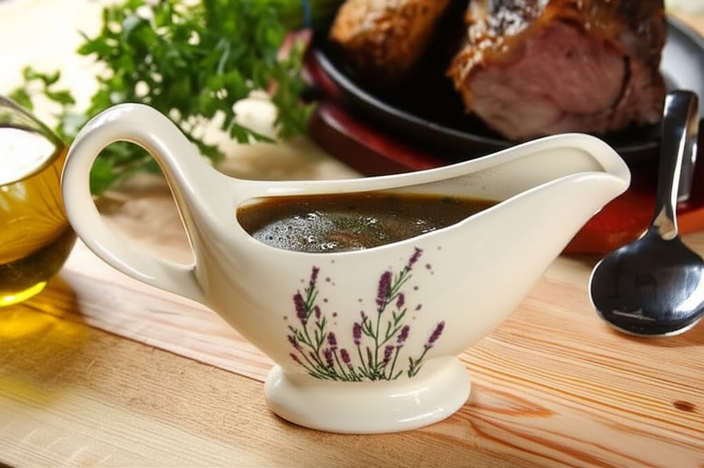 Sos do pieczeni z czosnkiem i pietruszką