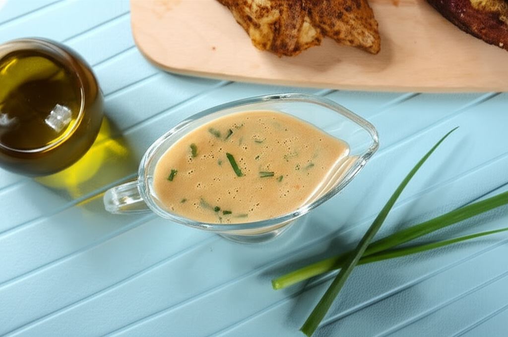 Sos pieczeniowy jasny ze szczypiorkiem