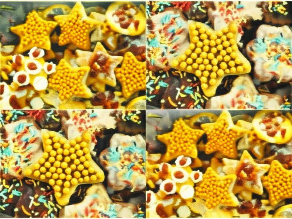 Świąteczne ciasteczka złote gwiazdeczki