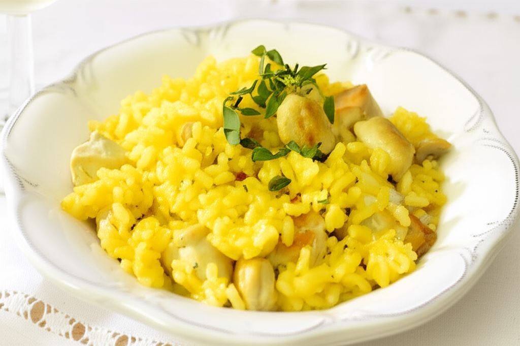 Szafranowe risotto z kurczakiem
