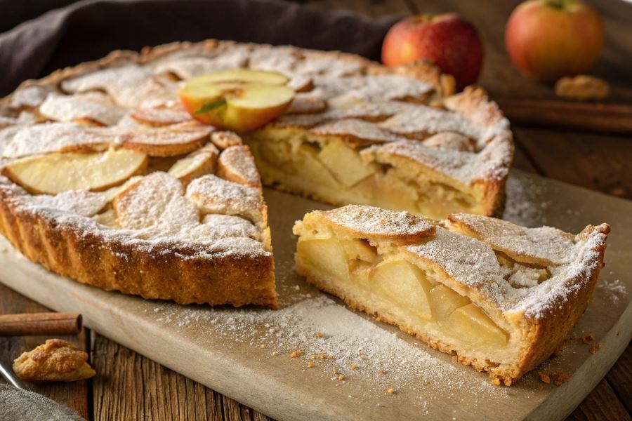 Szarlotka z marcepanem