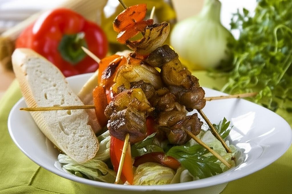 Szaszłyki rybne z papryką