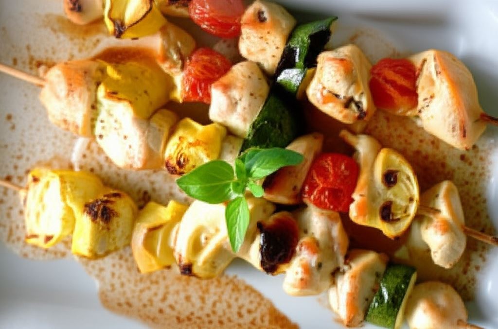 Szaszłyki z kurczakiem i warzywami