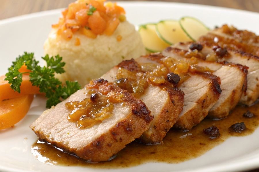 Sznycle w sosie miodowym