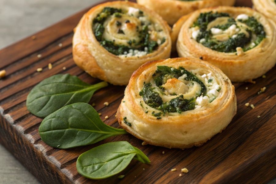 Szpinak z fetą w cieście francuskim