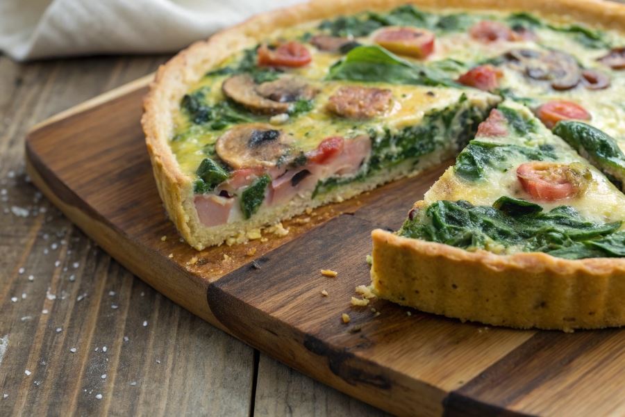 Szpinakowy quiche