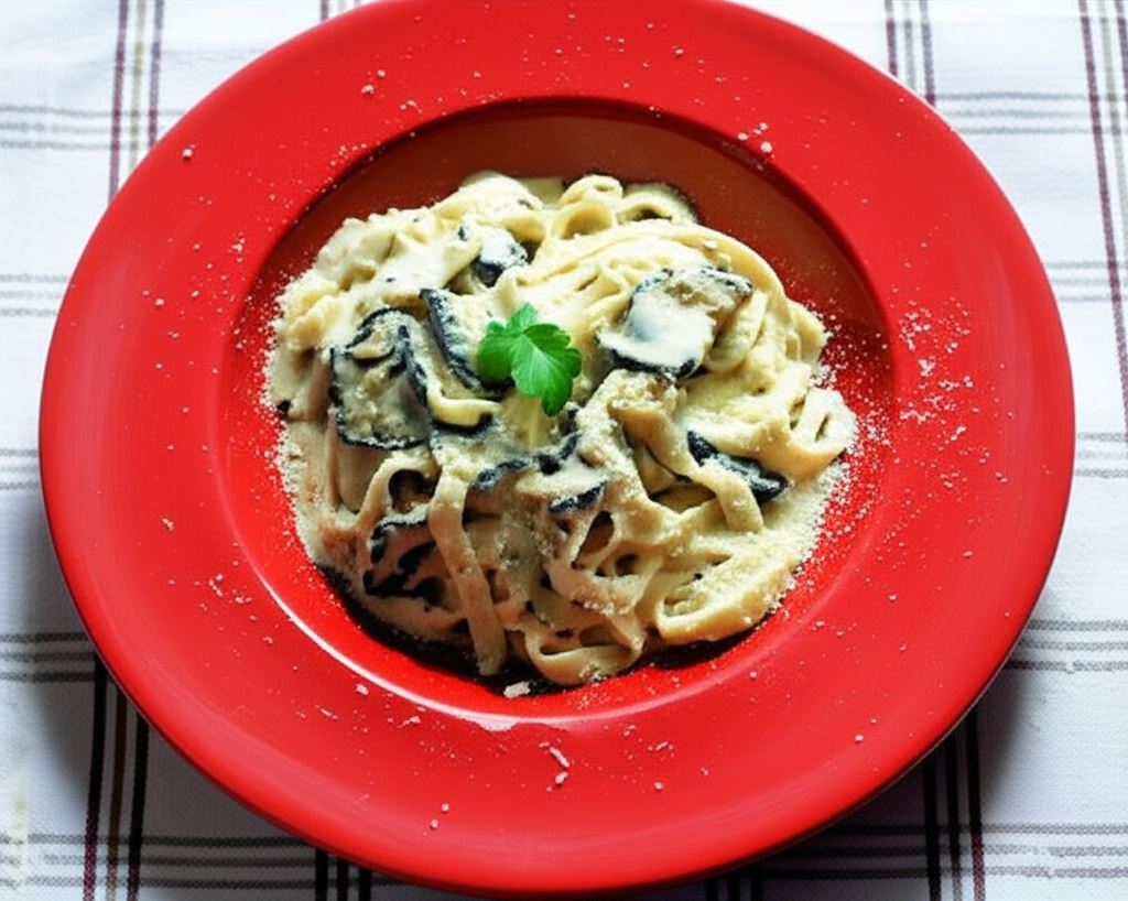 Tagliatelle z bakłażanem