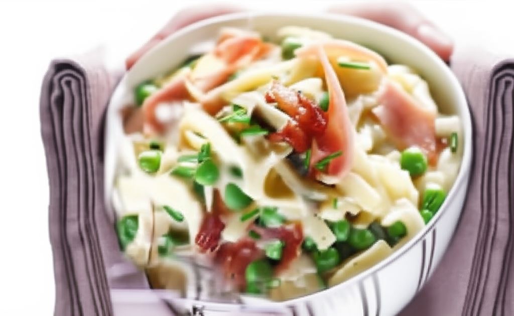 Tagliatelle z boczkiem