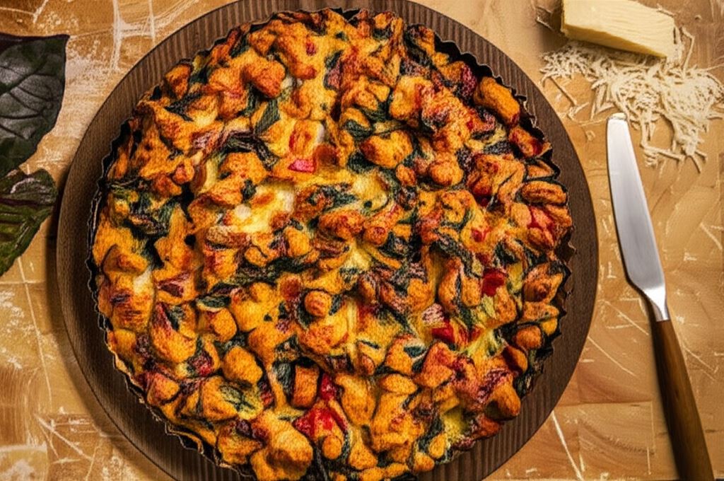 Tarta chlebowa z warzywami