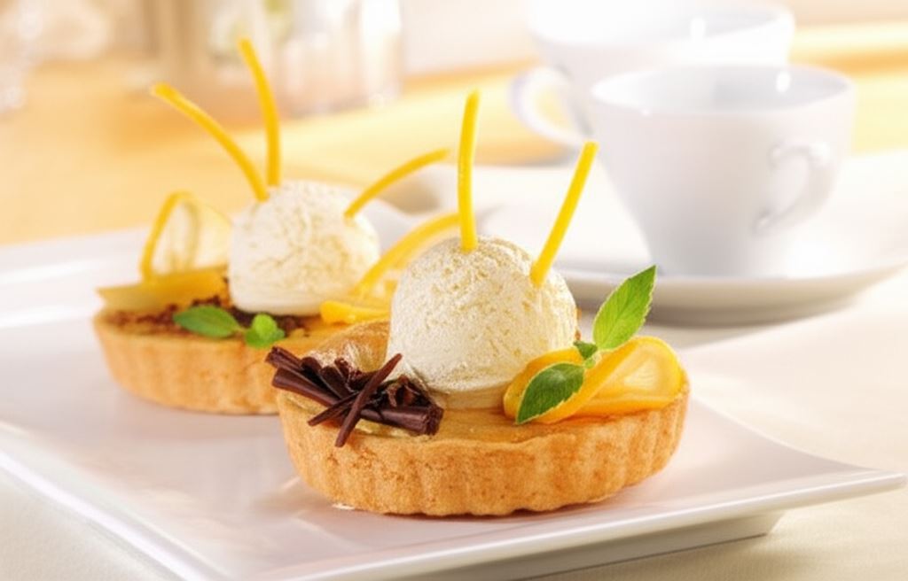 Tarta cytrynowa z lodami waniliowymi