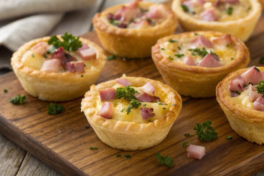Tarteletki z serem i szynką