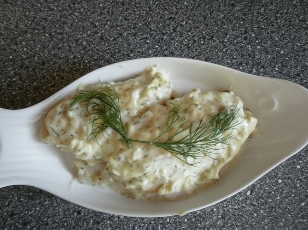 Tilapia w sosie koperkowym