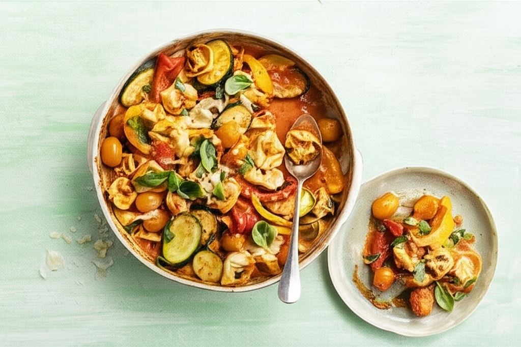 Tortellini z pieczonymi warzywami