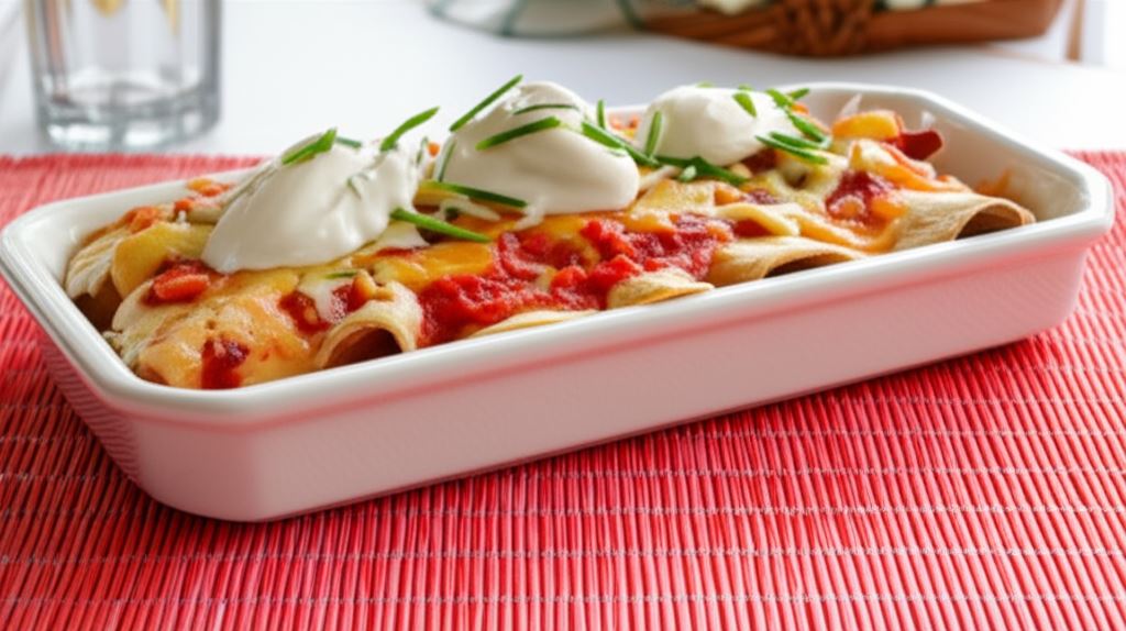 Tortilla z kurczakiem i pieczarkami