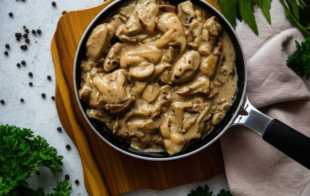 Udka z kurczaka w sosie grzybowym