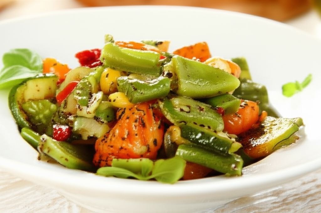 Warzywa z patelni z sosem