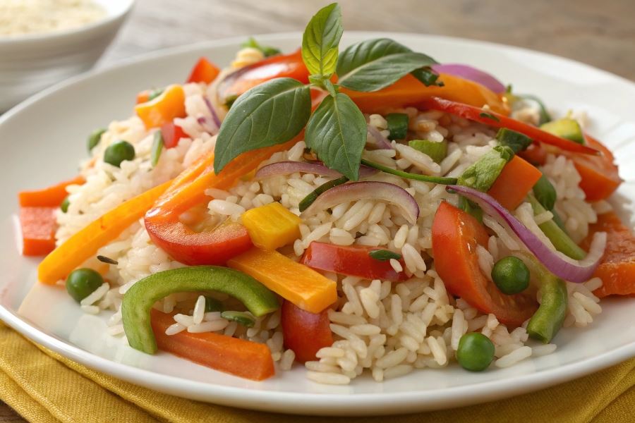 Warzywa z ryżem