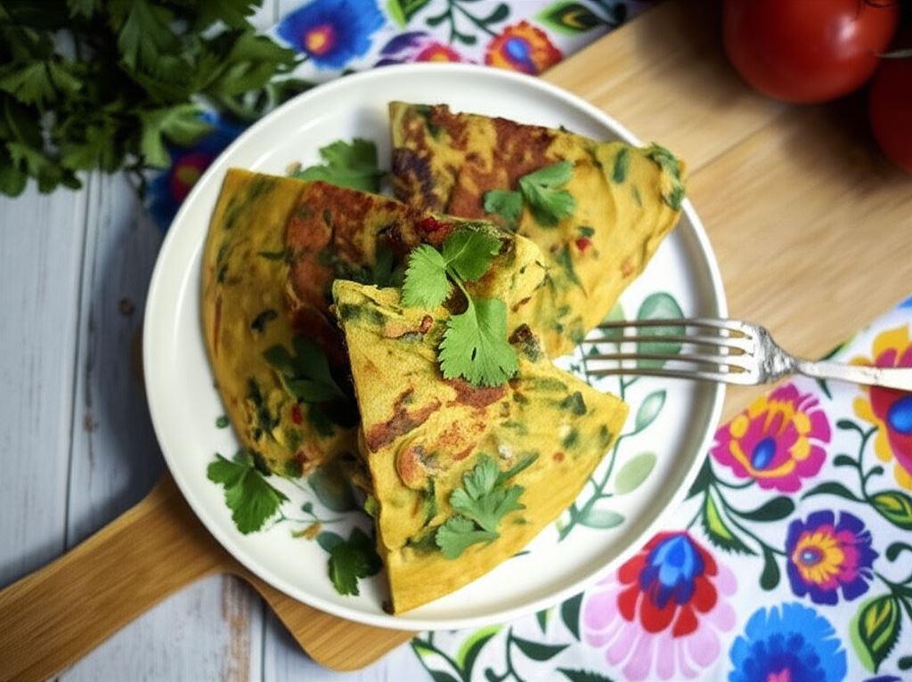 Wegańska frittata z rydzami