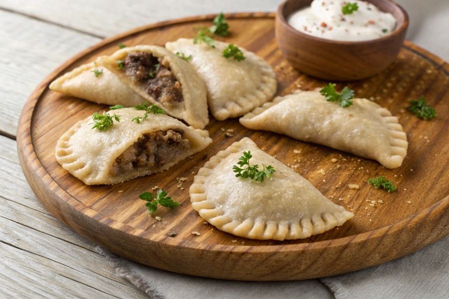 Wiejskie pierogi z kaszy gryczanej