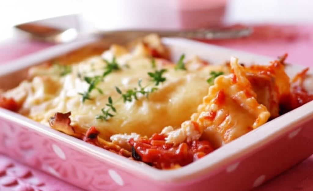 Zapiekane ravioli z ricottą