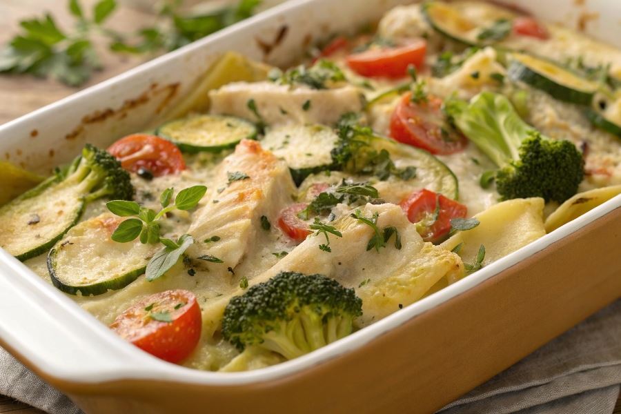 Zapiekanka warzywna z ziołami