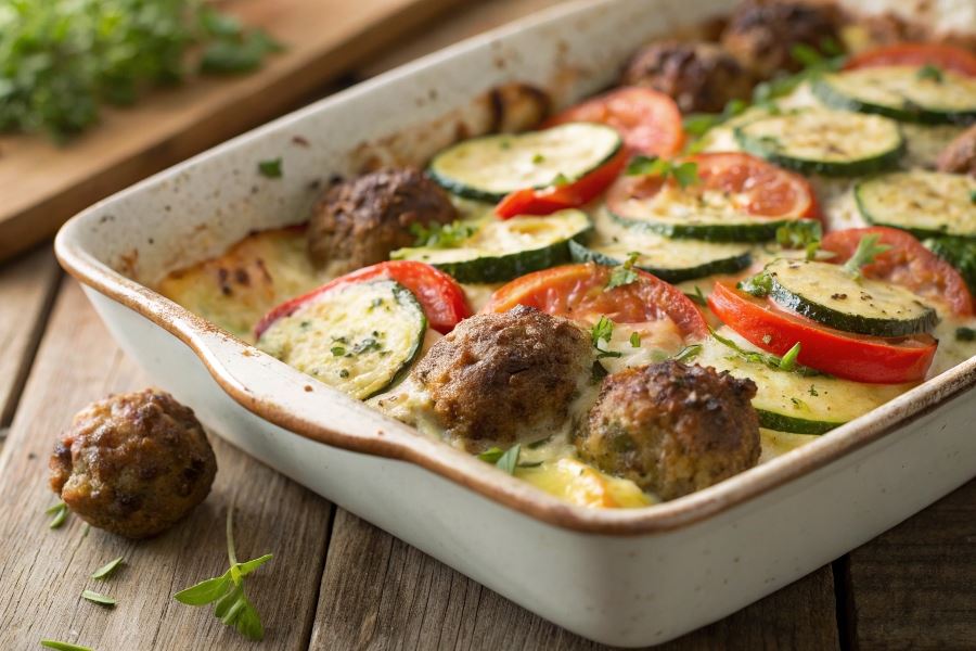 Zapiekanka z cukini i pomidorów