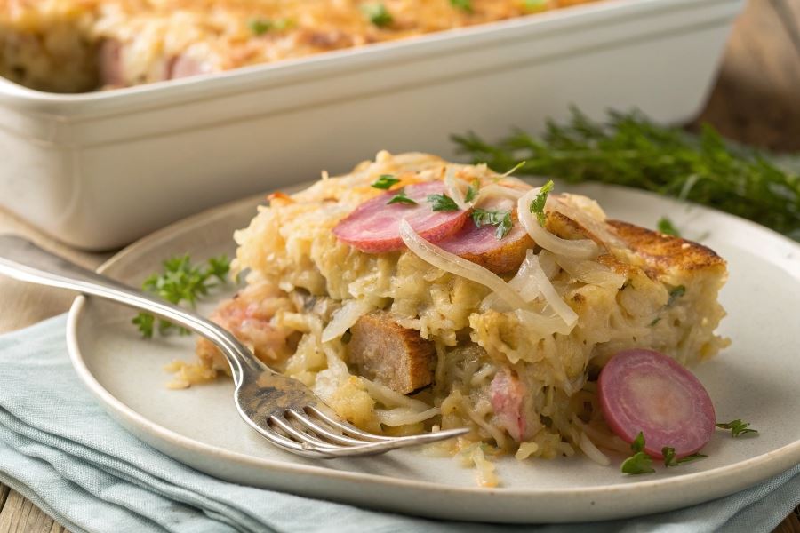 Zapiekanka z kiszoną kapustą