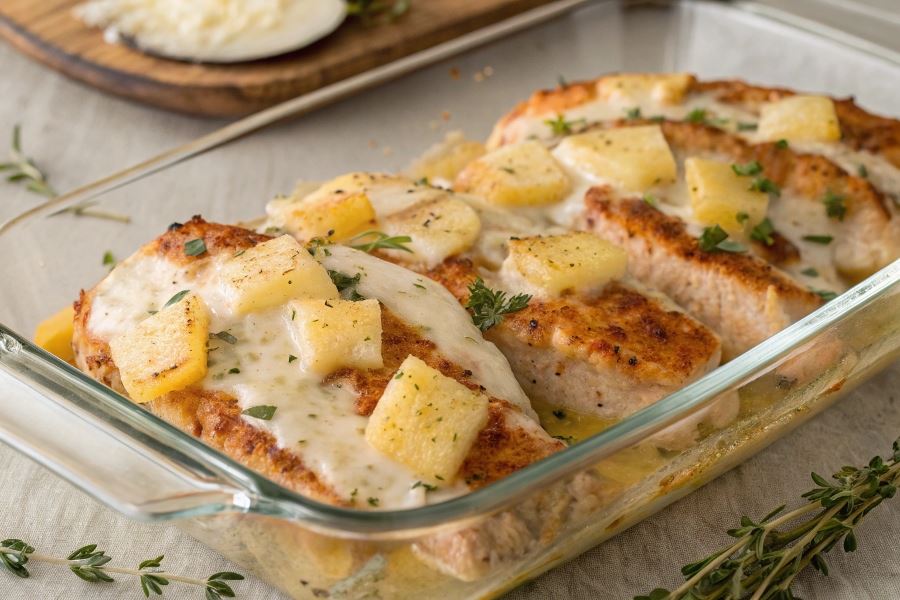 Zapiekanka z piersi kurczaka