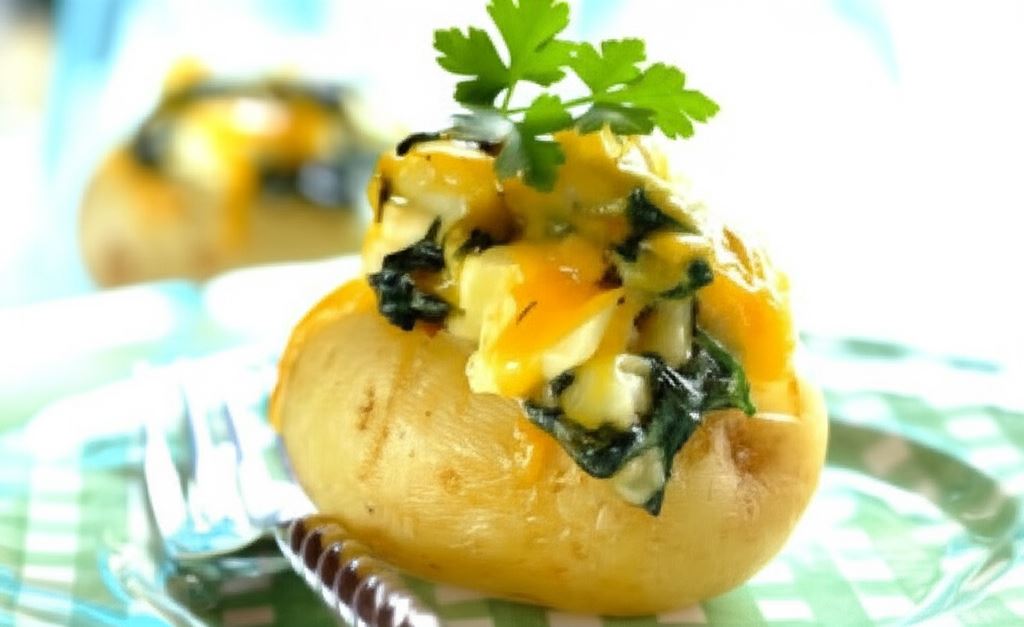 Ziemniaki ze szpinakiem