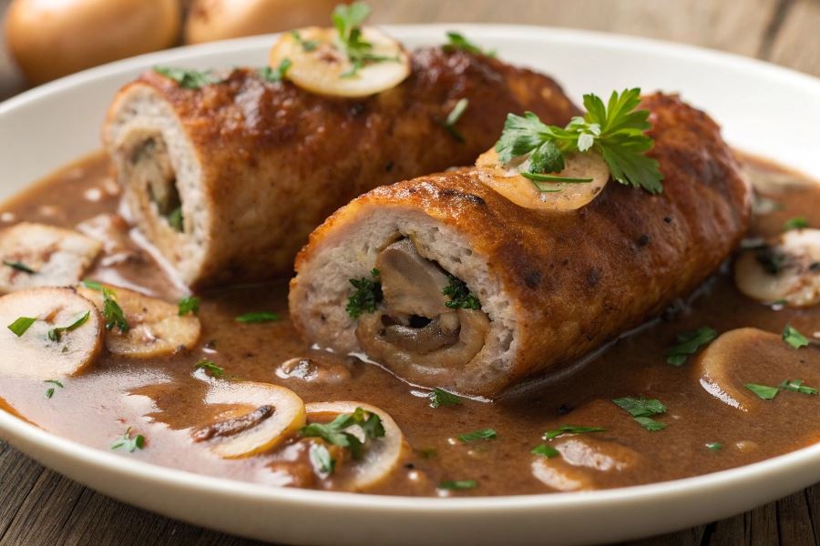 Zrazy wieprzowe z grzybami