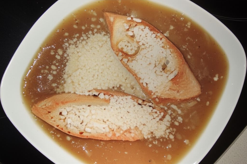 Zupa cebulowa z serową grzanką