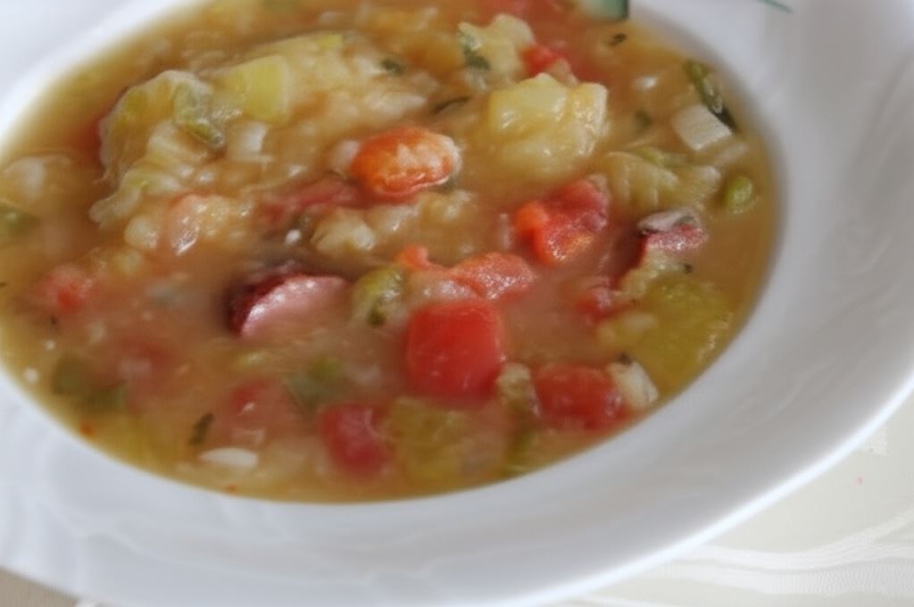 Zupa jarzynowa z kiełbasą