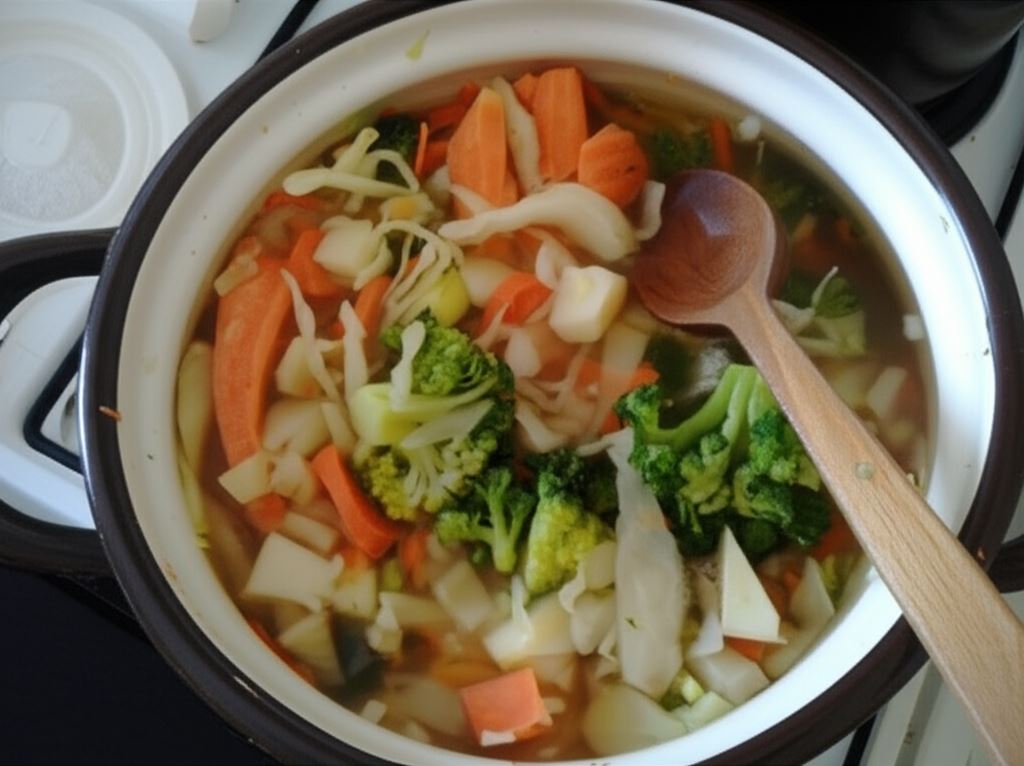 Zupa kapuściana z brokułami