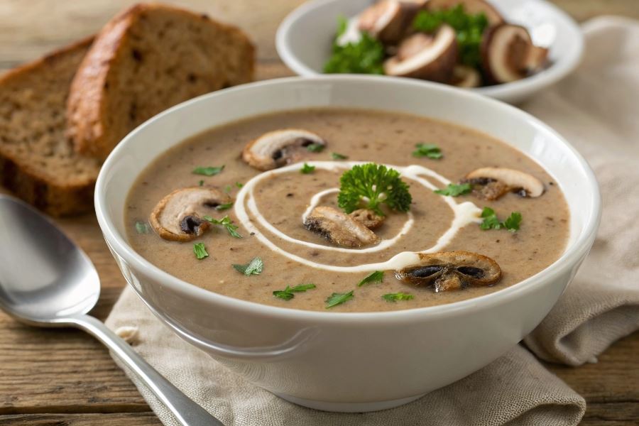 Zupa pieczarkowa ze śmietaną