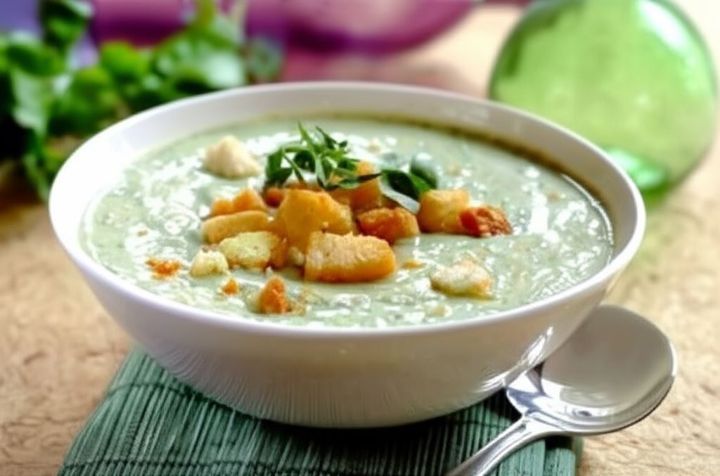 Zupa z błękitnym serem i rzeżuchą