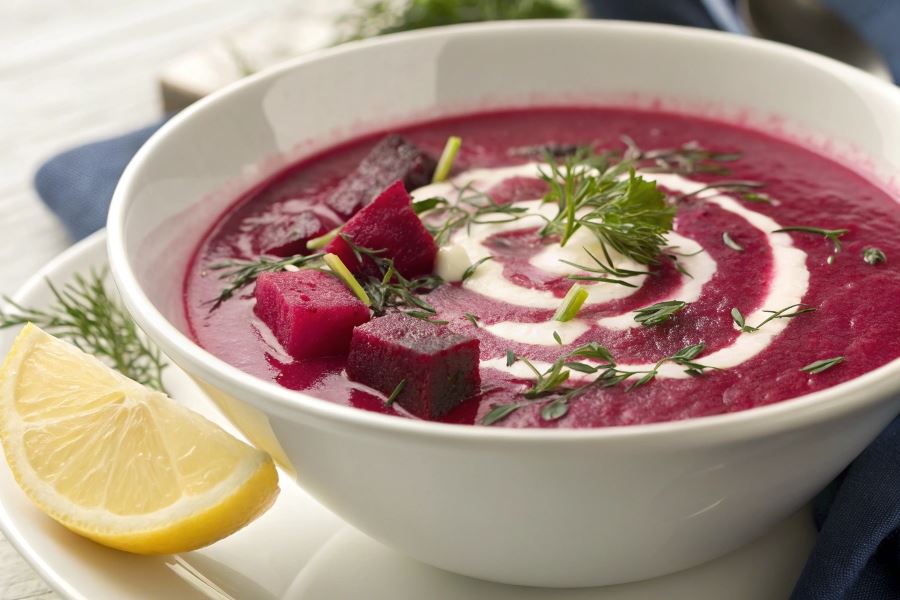 Zupa z buraczków po francusku