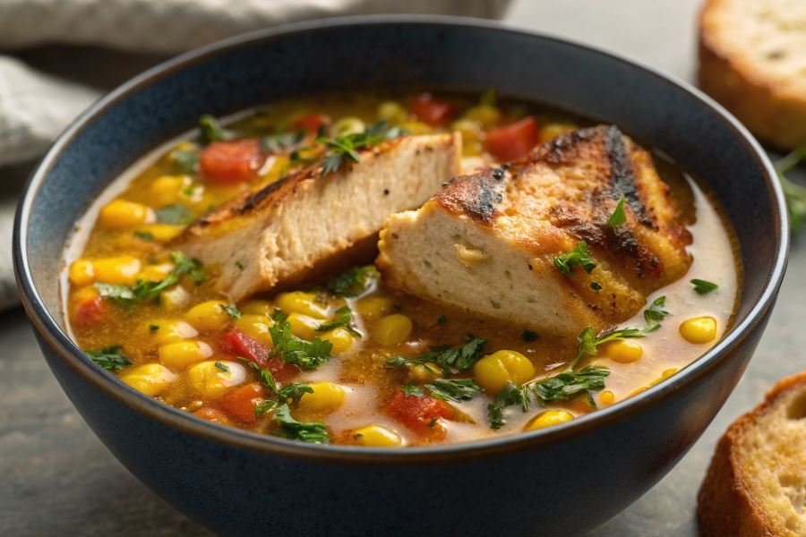 Zupa z kurczaka i kukurydzy