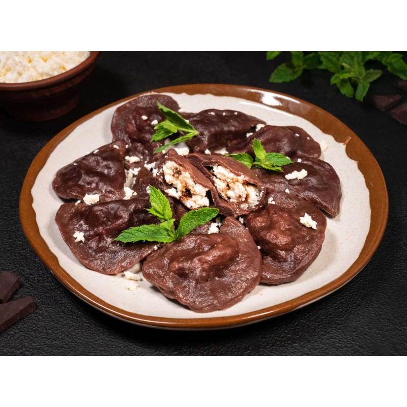 Pierogi czekoladowe z serem, z kropelkami czekolady 1kg
