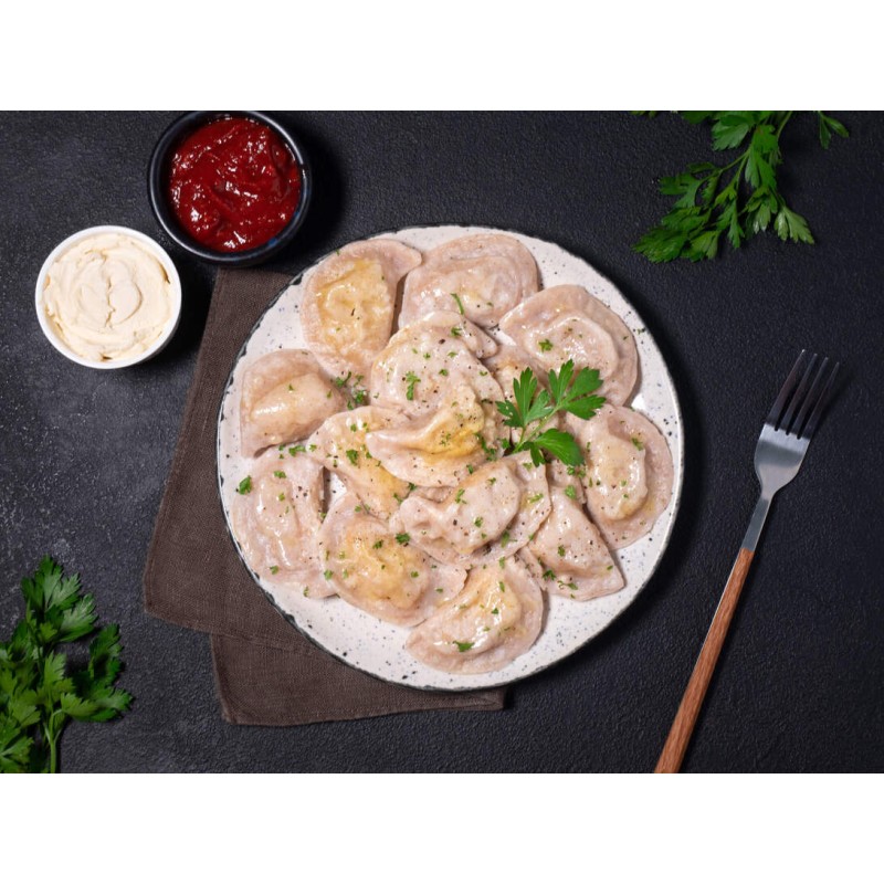 Pierogi z indykiem na mące pełnoziarnistej 500g