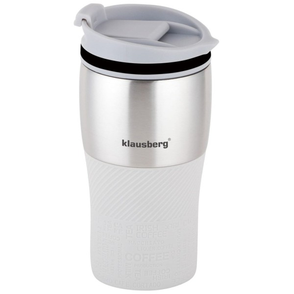 Kubek termiczny Klausberg KB-7628 beżowy 320 ml do kawy i herbaty