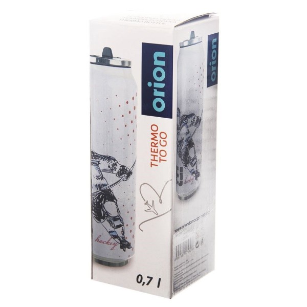 Kubek termiczny ORION PUSZKA 128510 — 700 ml, ze słomką i ustnikiem do szkoły/hokeja