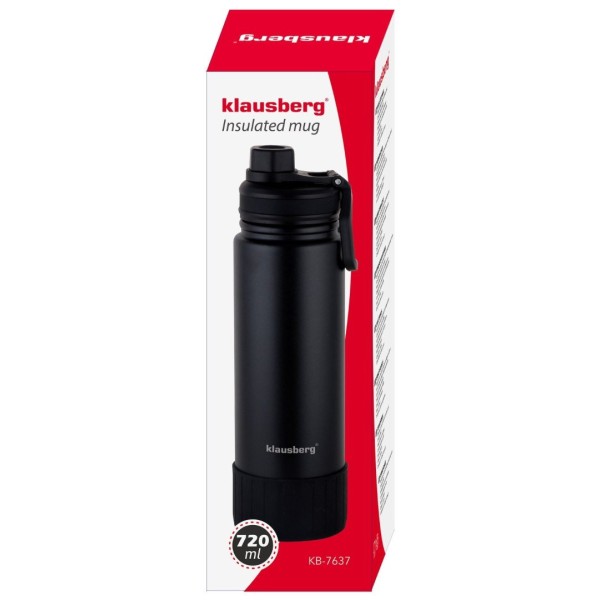 Термочашка Klausberg KB-7639, 720 мл, біла — для збереження напоїв тепло/холодно