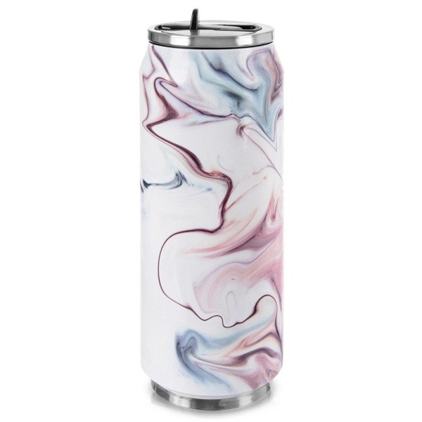 Kubek termiczny Orion GLAMOUR 124828 500 ml — puszka ze słomką i ustnikiem