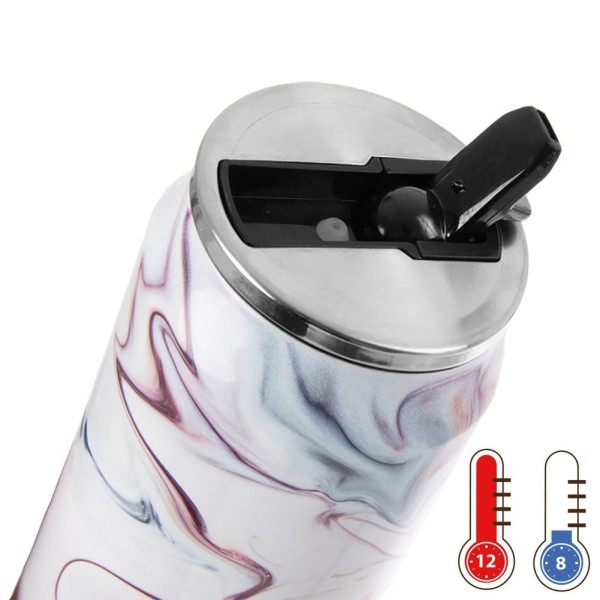 Kubek termiczny Orion GLAMOUR 124828 500 ml — puszka ze słomką i ustnikiem