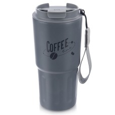 Kubek termiczny, ORION TERMO 112281 — kubek do samochodu, szkoły 590 ml, szary