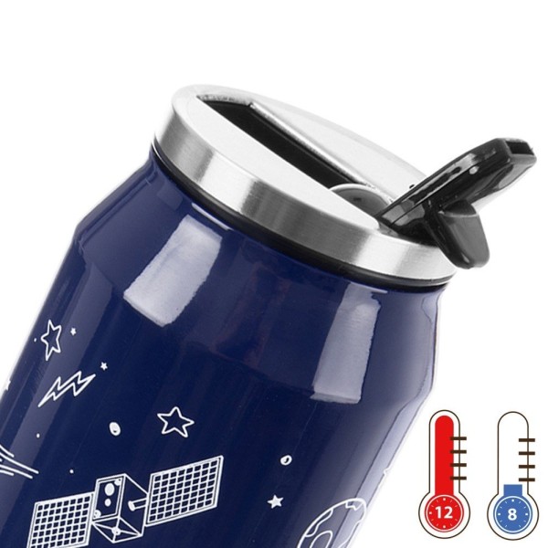 Kubek termiczny Orion KOSMOS 124825 — do samochodu, 500 ml, ze słomką