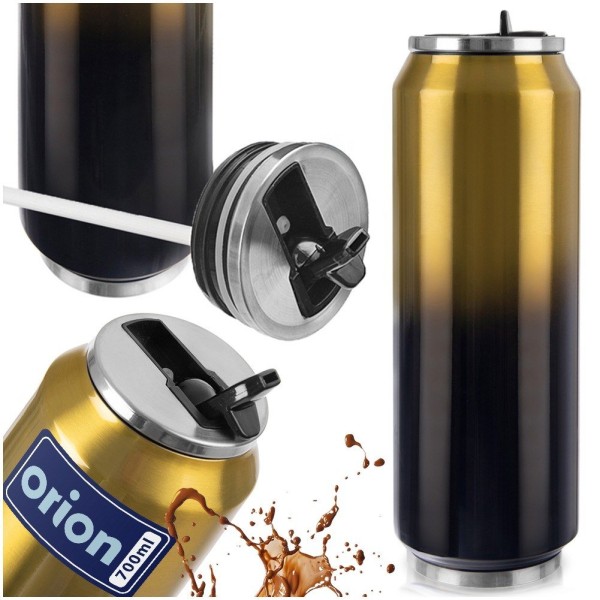 Kubek termiczny Orion PUSZKA GRADIENT 700 ml — z ustnikiem i słomką, na kawę